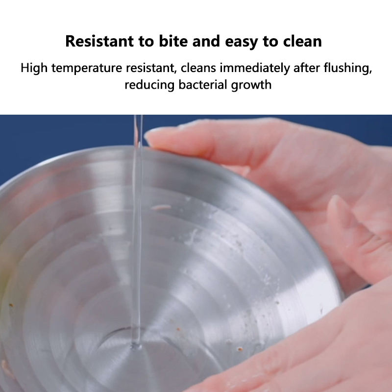 easy to clean stainless steel dog and cat bowl