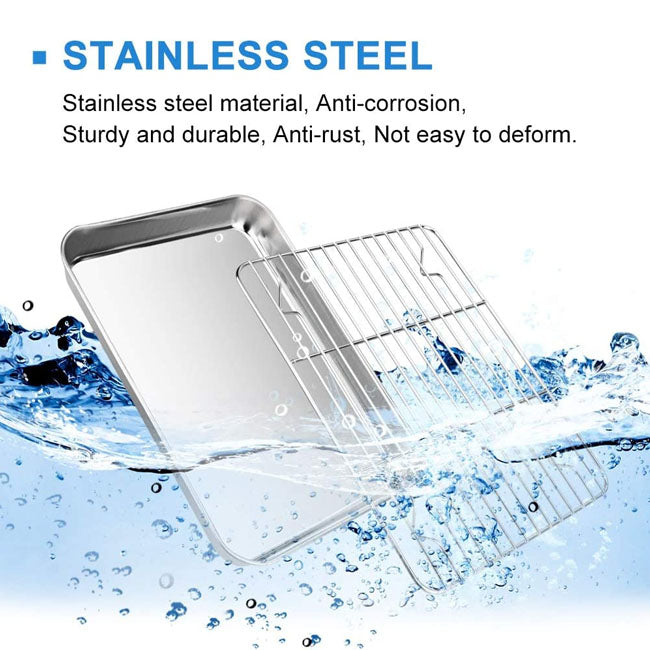 Easy‑to‑Clean Stainless Steel Baking & Cooling Set