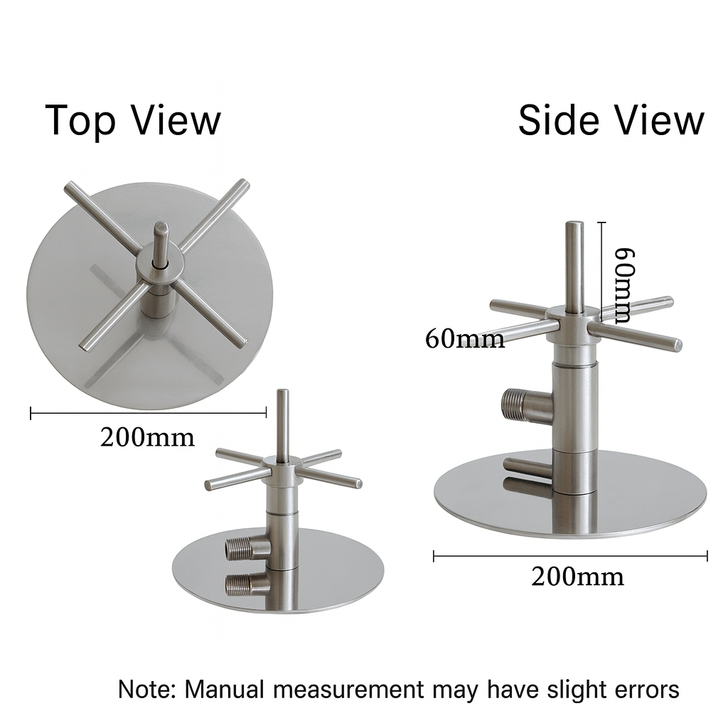 Rotating bracket bottle rinser ideal for cafés and home bars, offering a compact and convenient solution for glass and bottle rinsing without permanent installation.