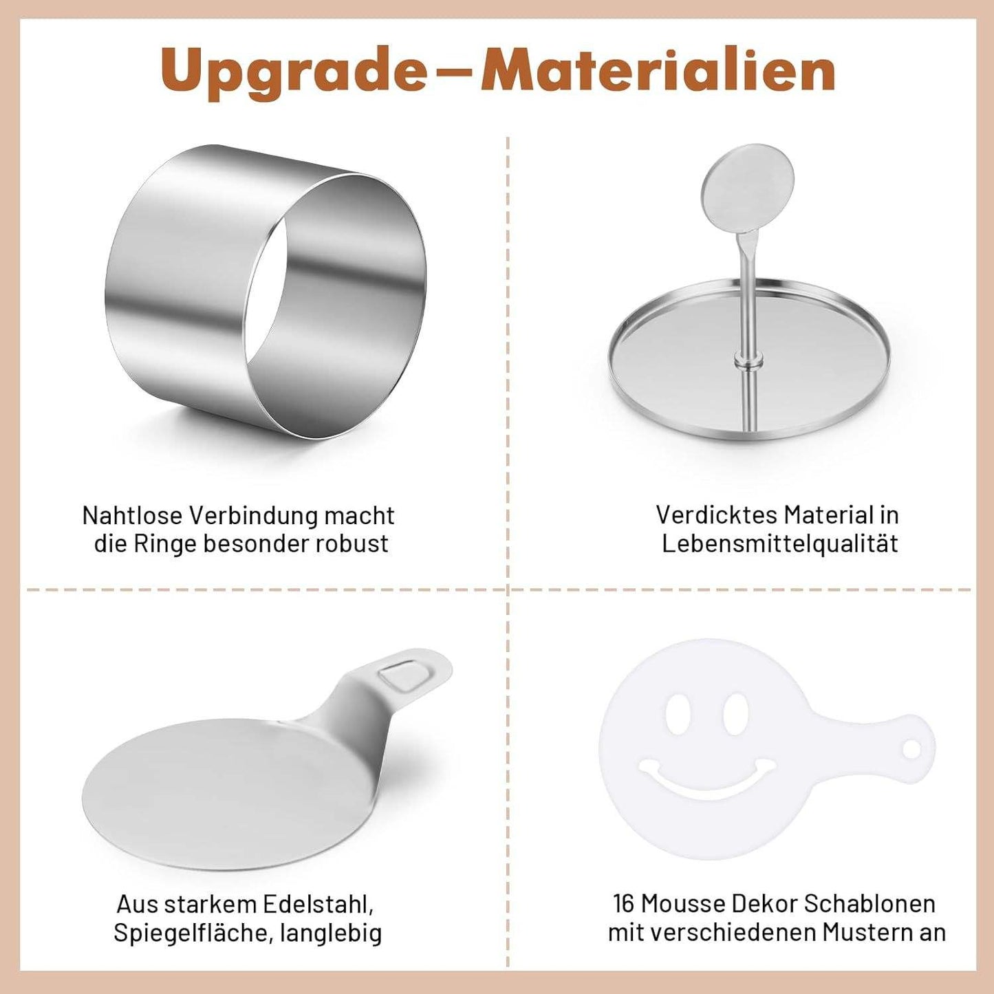 Round Cake Molds for Professional Baking – Stainless Steel Mousse Rings