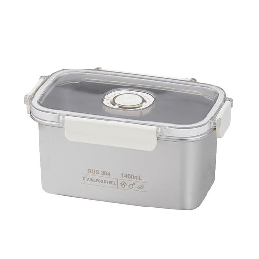 304 stainless steel airtight food storage container with glass lid
