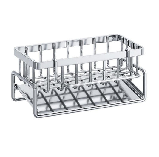 304 stainless steel sink organizer tray with drainage system for kitchen and bathroom