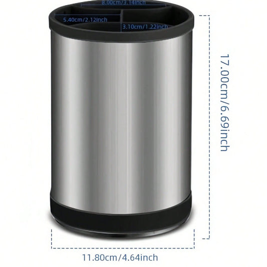 360° rotating kitchen utensil holder with compartments for chopsticks and tableware