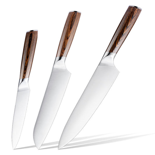 3 pcs german stainless steel kitchen knife set overview