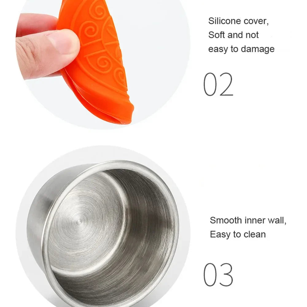 6 Pack Salad Dressing Containers: Soft Silicone Cover & Smooth Easy-to-Clean Inner Wall