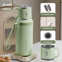 600ml green 316 stainless steel insulated bottle
