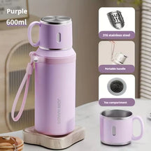 600ml purple 316 stainless steel insulated bottle