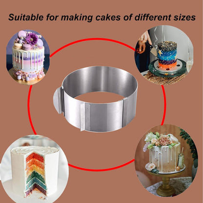 Adjustable Cake Ring for Baking – Perfect for Customizing Cake Size and Shape