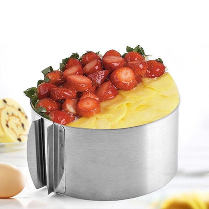 Adjustable Height Cake Mold – Stainless Steel Mousse Ring for Layered Cakes and Desserts