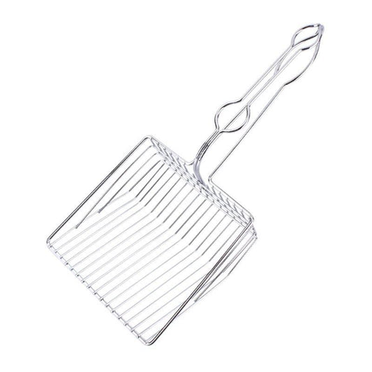 All metal jumbo cat litter scoop, heavy-duty sifter for clumping litter