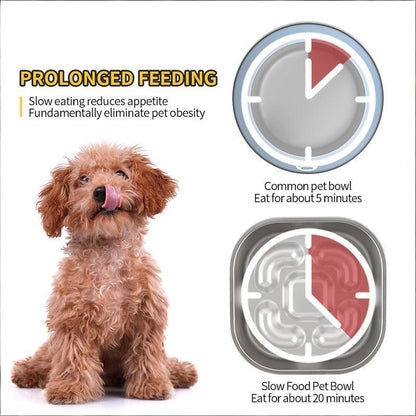 anti-slip base stainless steel dog food bowl
