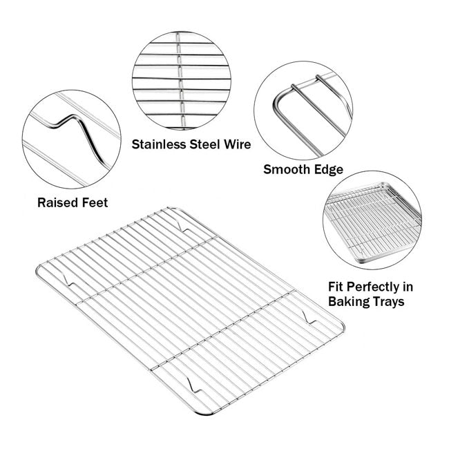 2 Pans & 2 Racks Set Dimensions & Details