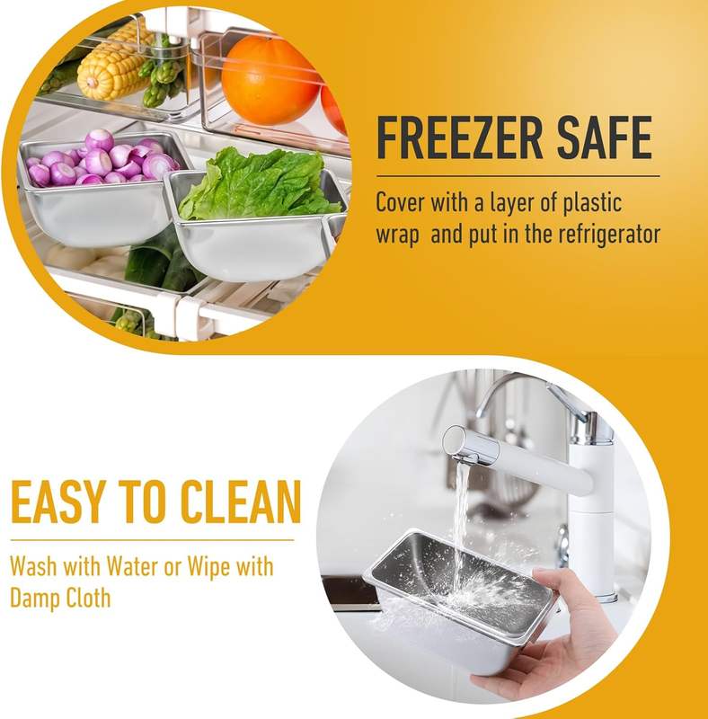 easy to clean stainless steel condiment garnish tray
