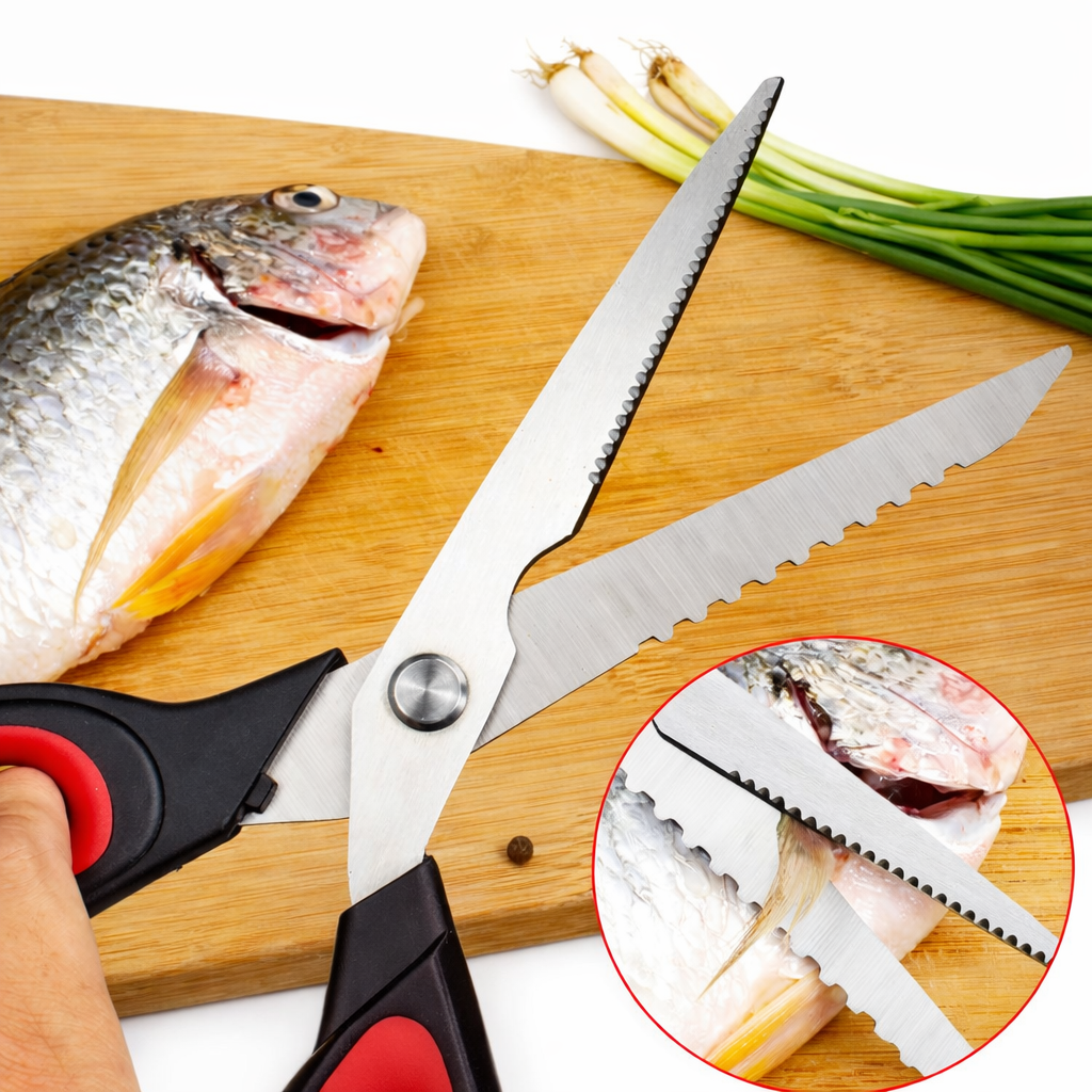 Multi-Functional Kitchen Shear for Cutting Vegetables - Ergonomic Anti-Slip Handle for Comfort