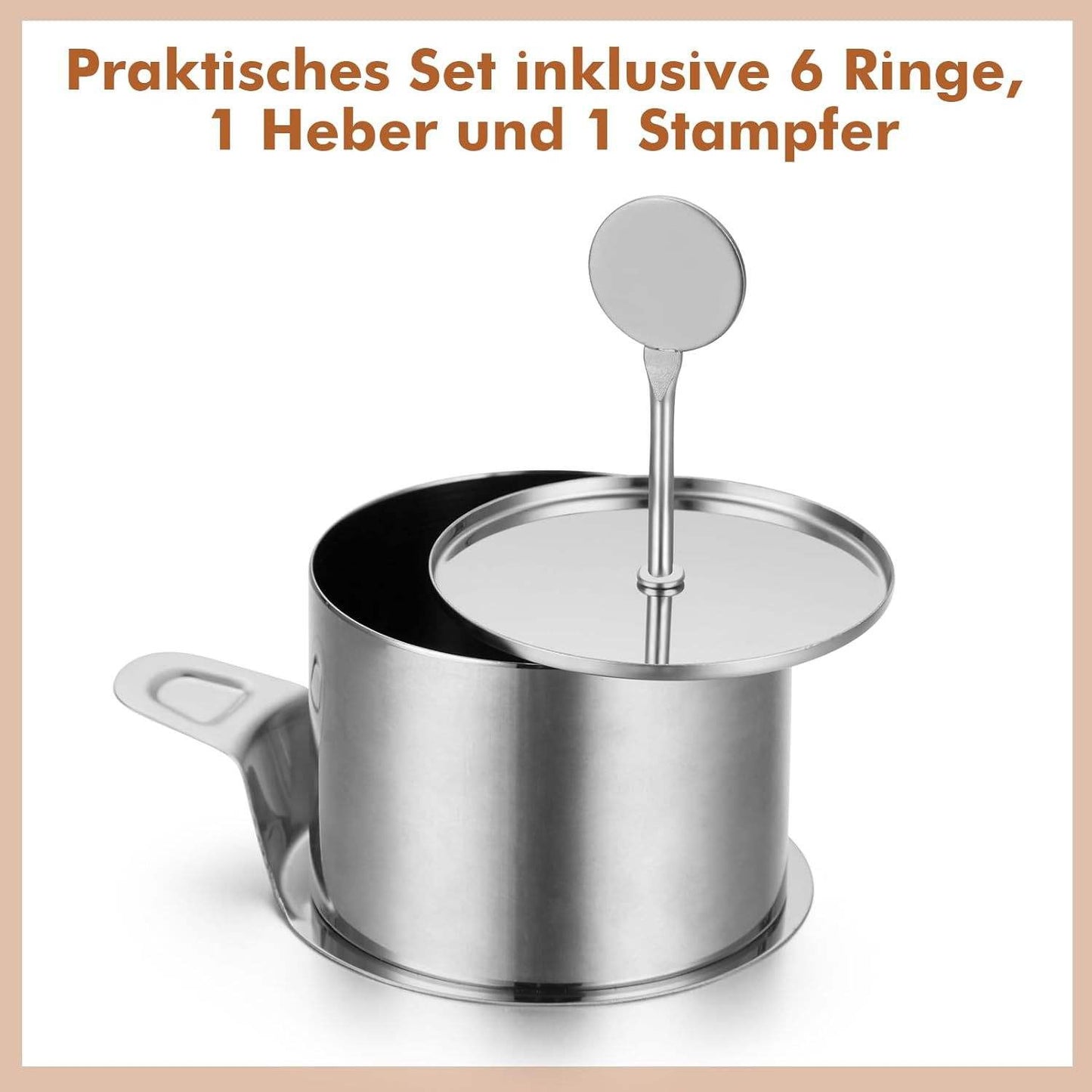 Various Sizes of Stainless Steel Mousse Rings for Versatile Cake and Mousse Molding