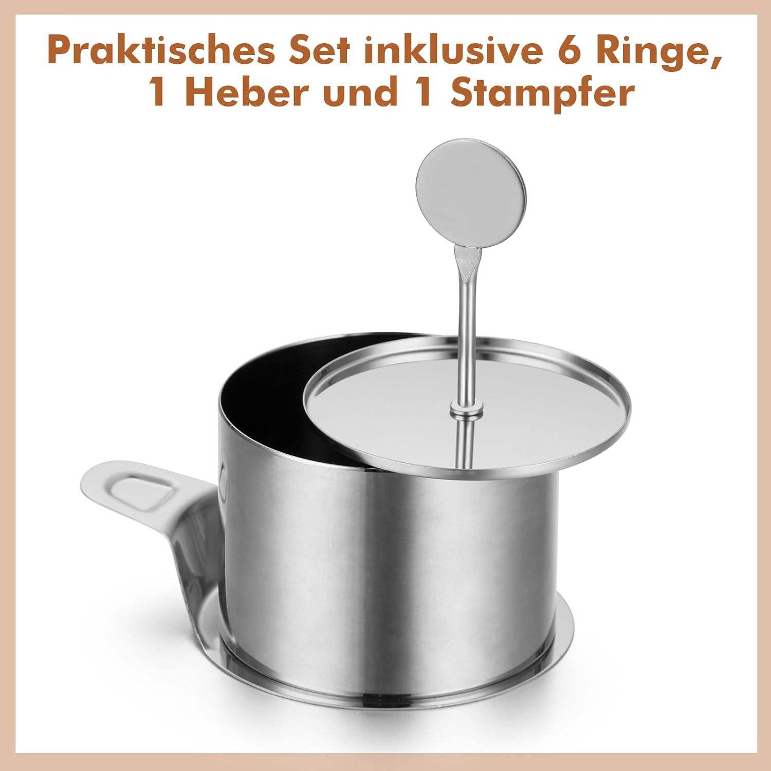 Various Sizes of Stainless Steel Mousse Rings for Versatile Cake and Mousse Molding