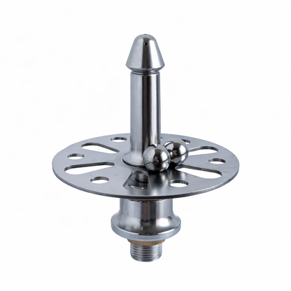 Egg-shaped compact cup rinser head made from 304 stainless steel, designed for efficient rinsing in bar sinks and small drink stations.