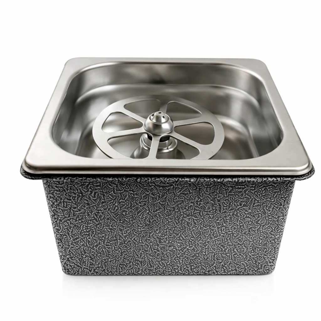 304 Stainless Steel Cup Rinser with G1/2" Water Inlet and Outlet for Easy Setup