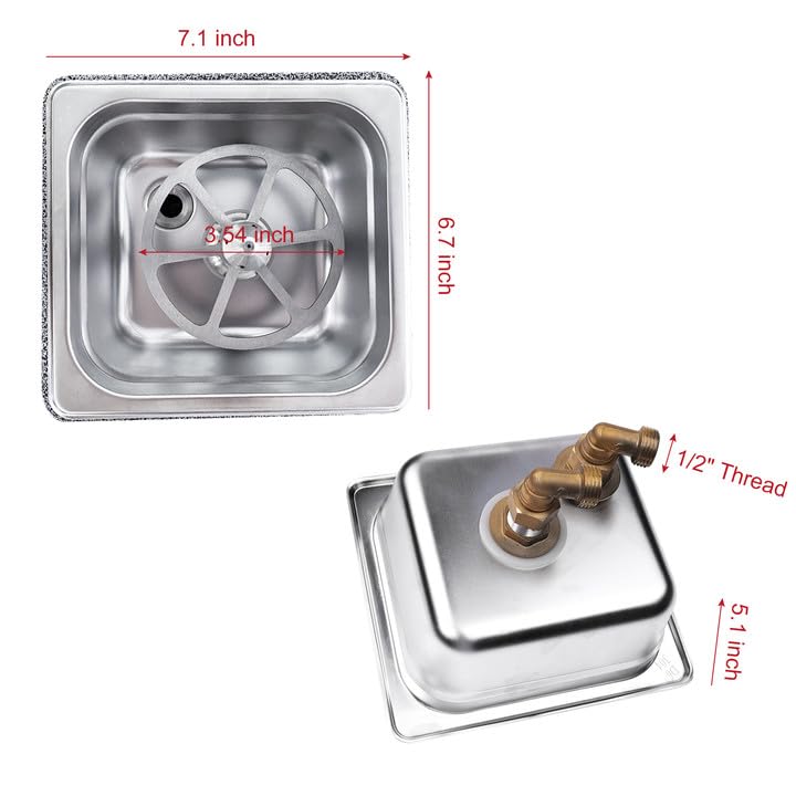 G1/2" water connection for easy setup and installation of the rotary cup rinser without the need for drilling