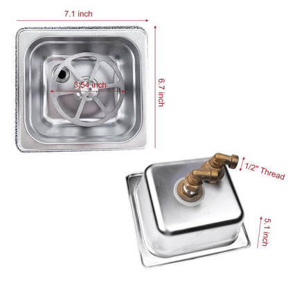 G1/2" water connection for easy setup and installation of the rotary cup rinser without the need for drilling