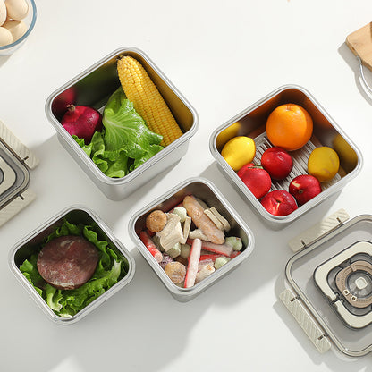airtight stainless steel food container for meal storage
