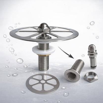 Lotus cup rinser head for large drinkware, including mugs and bowls with a maximum opening of 150mm, ensuring efficient rinsing coverage.