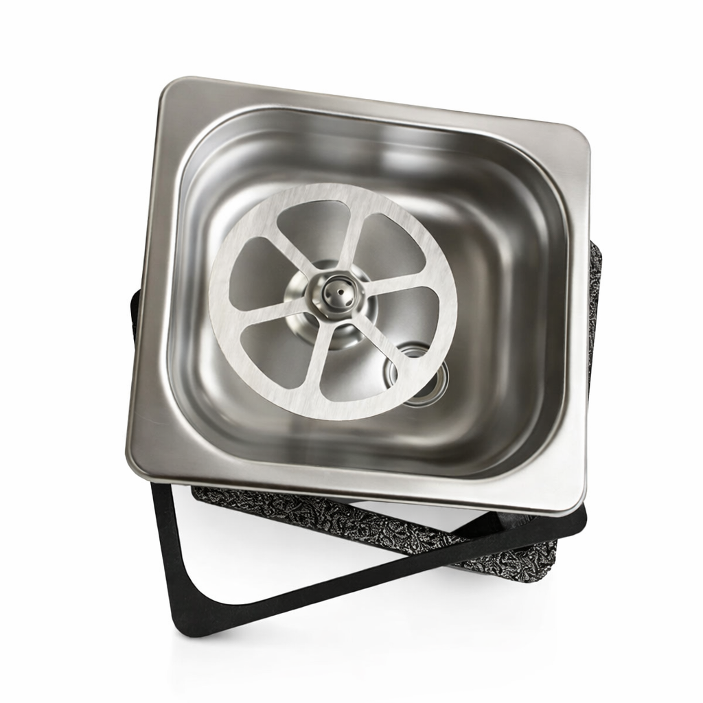 No-Drill Glass Rinser with Lotus Rinser Head for Temporary Beverage Stations