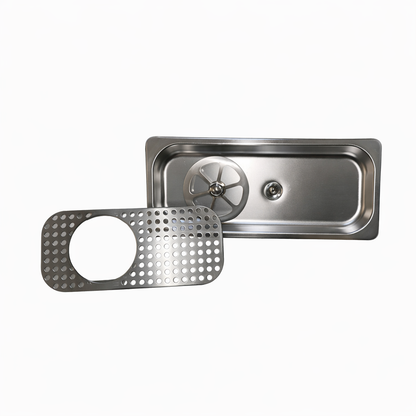 Lotus cup rinser tray designed for 325×165mm cut-outs, ideal for integrating into standard bar counters and cafés.