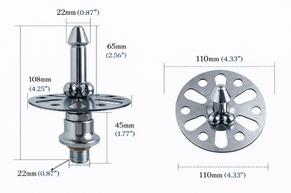 Multi-directional spray pattern of the egg-shaped tall cup rinser head, ensuring quick and effective rinsing of tall drinkware.