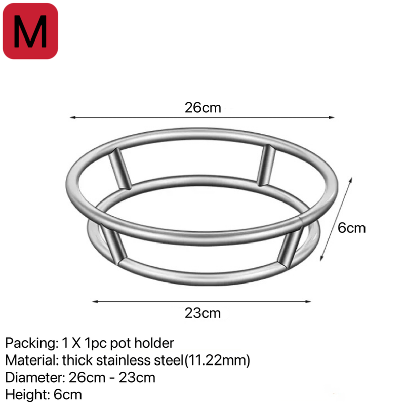 Medium Size Stainless Steel Pot Rack and Stove Stand for Kitchen Cookware