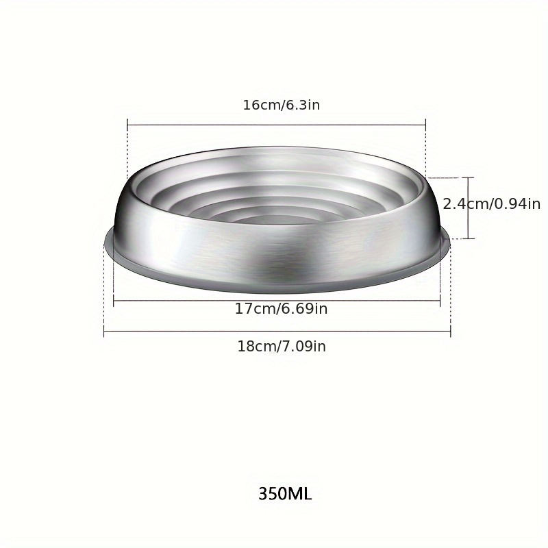 350ml stainless steel pet bowl size dimensions
