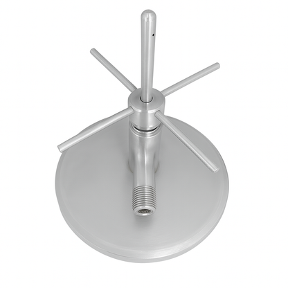 Portable bottle rinser with G1/2" water inlet, providing easy connection to standard bar sink plumbing for efficient rinsing.