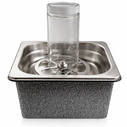 Portable Lotus Cup Rinser Sink with Stainless Steel Basin for Mobile Use