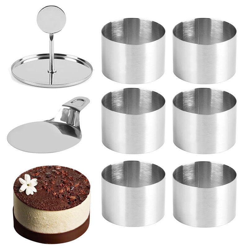 Premium Stainless Steel Mousse Ring Close-Up - Durable and Rust-Resistant Cake Mold