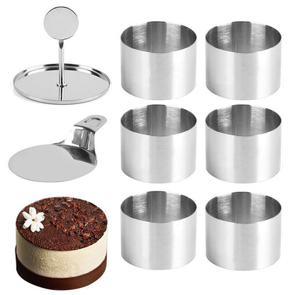 Premium Stainless Steel Mousse Ring Close-Up - Durable and Rust-Resistant Cake Mold