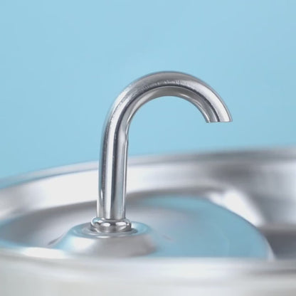 automatic pet water fountain stainless steel spout detail
