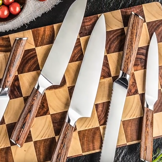 kitchen knife set blade arrangement video cover