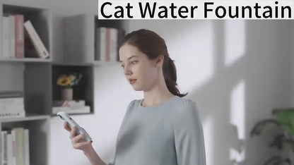 automatic stainless steel pet water fountain in daily use