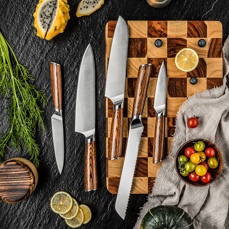 professional kitchen knife set used for cooking
