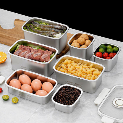 stackable stainless steel food storage containers for refrigerator organization