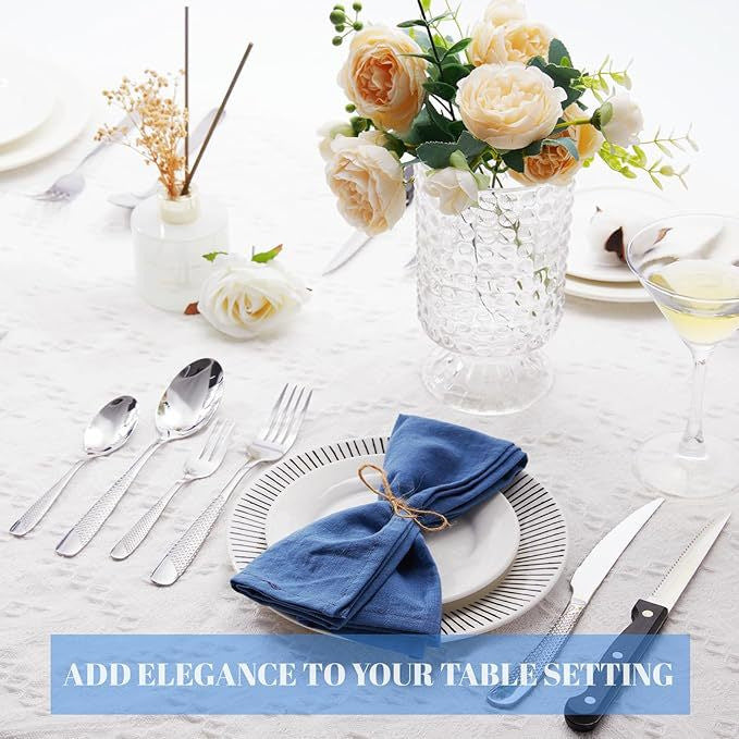 stainless steel flatware set used for elegant table setting
