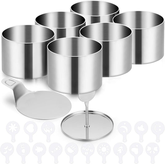 24-Piece Stainless Steel Mousse Ring Set – Round Cake Molds & Candy Molds