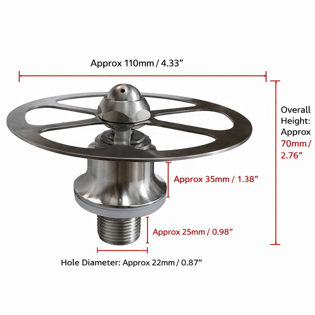 Top-access valve design for the Tall Lotus cup rinser head, making cleaning and maintenance easy without dismantling the unit.