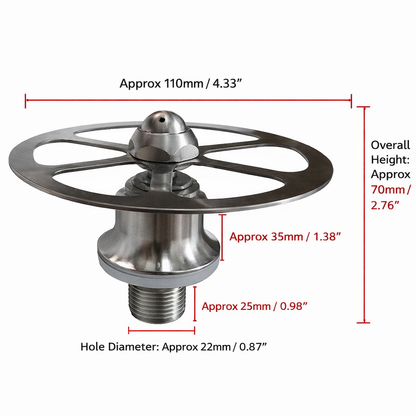 Top-access valve design for the Tall Lotus cup rinser head, making cleaning and maintenance easy without dismantling the unit.