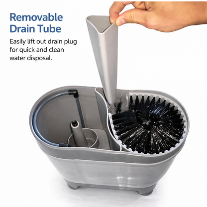 Zero power glass washer featuring a 304 stainless steel swivel connector for durability and leak-proof performance.